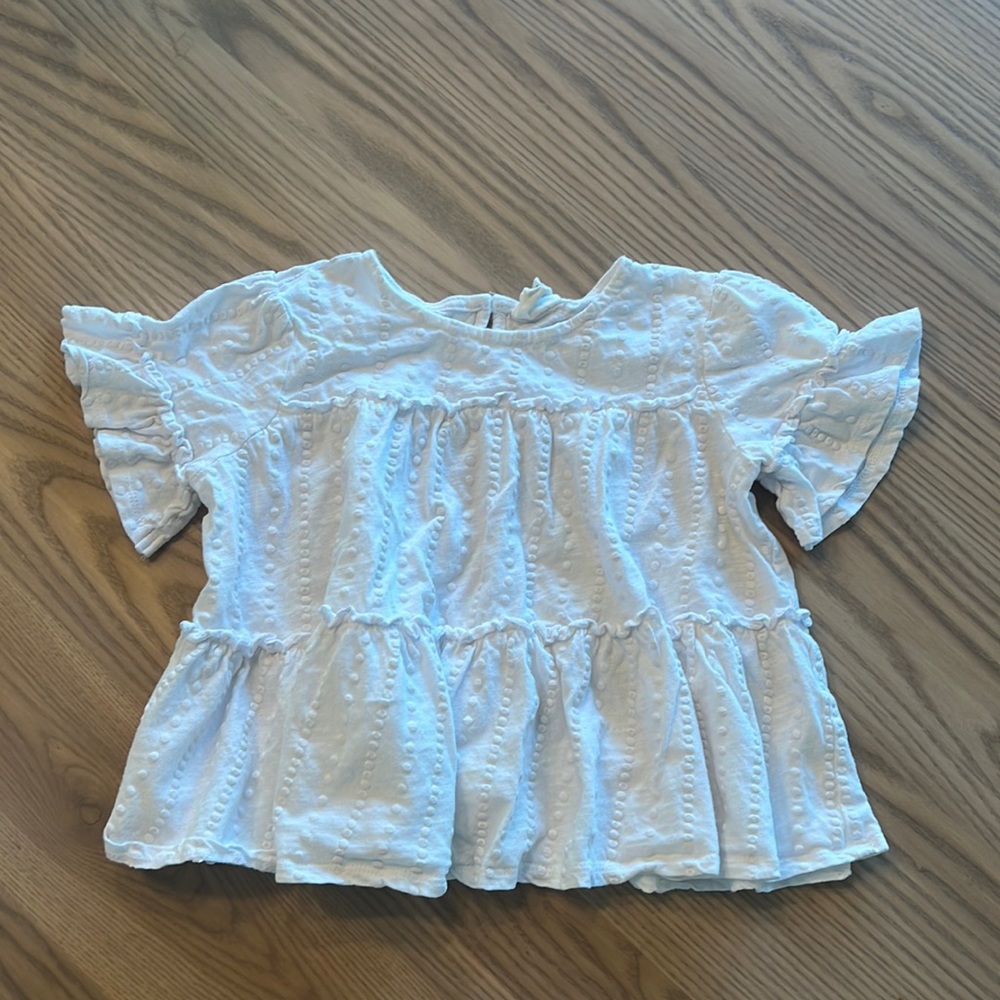Girls float white top size 5